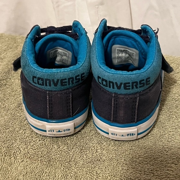 Converse All Star Blue Hi Top LaceUp Shoes Big Ligo Infant Sz 7 - Picture 2 of 9